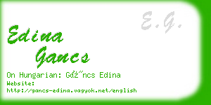 edina gancs business card